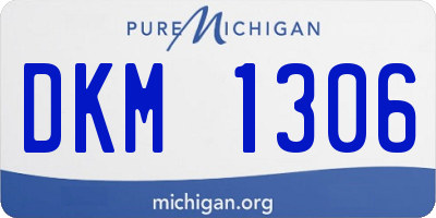 MI license plate DKM1306