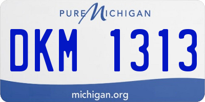 MI license plate DKM1313