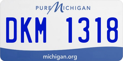 MI license plate DKM1318