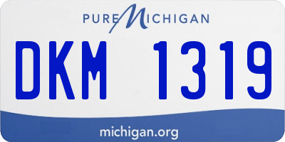 MI license plate DKM1319