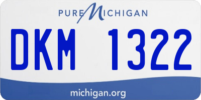 MI license plate DKM1322
