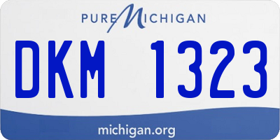 MI license plate DKM1323