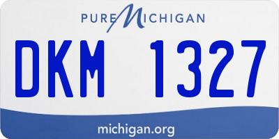 MI license plate DKM1327