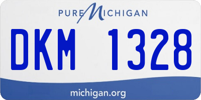 MI license plate DKM1328