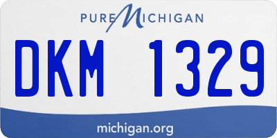MI license plate DKM1329
