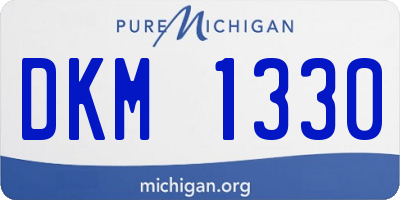 MI license plate DKM1330