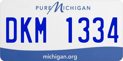 MI license plate DKM1334