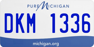 MI license plate DKM1336