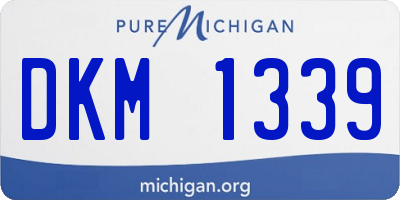 MI license plate DKM1339