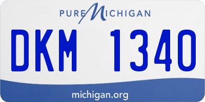 MI license plate DKM1340