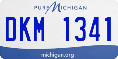 MI license plate DKM1341