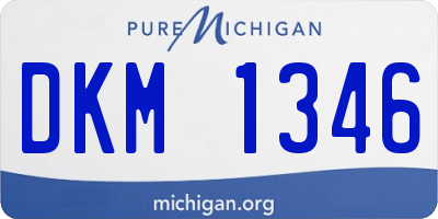 MI license plate DKM1346