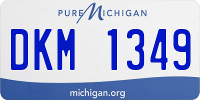 MI license plate DKM1349