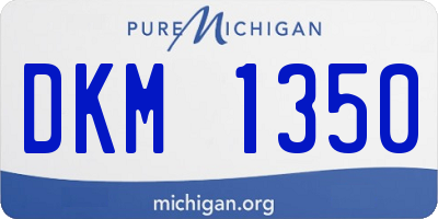 MI license plate DKM1350
