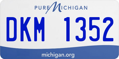 MI license plate DKM1352