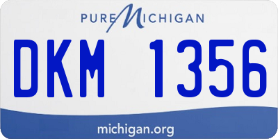 MI license plate DKM1356
