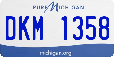 MI license plate DKM1358