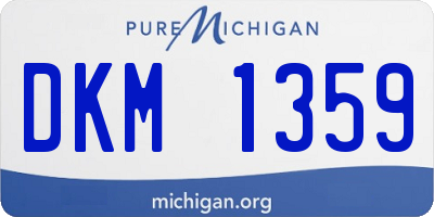 MI license plate DKM1359
