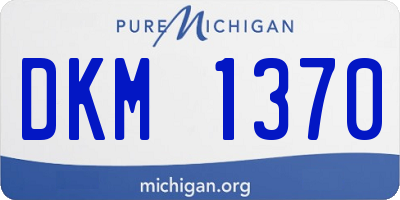 MI license plate DKM1370