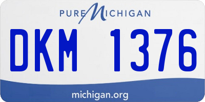 MI license plate DKM1376