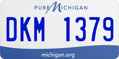 MI license plate DKM1379
