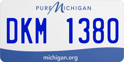 MI license plate DKM1380