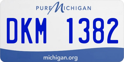 MI license plate DKM1382