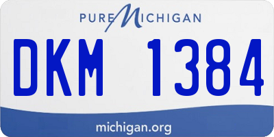 MI license plate DKM1384