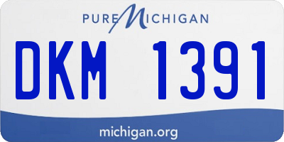 MI license plate DKM1391