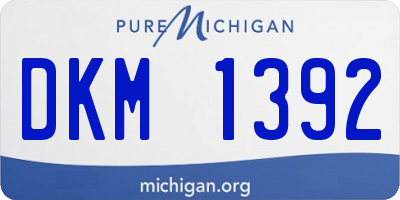 MI license plate DKM1392