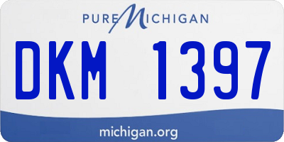 MI license plate DKM1397