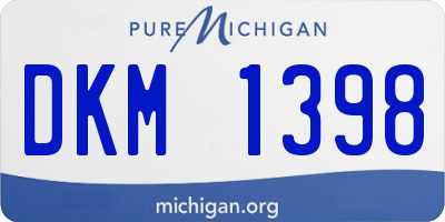 MI license plate DKM1398