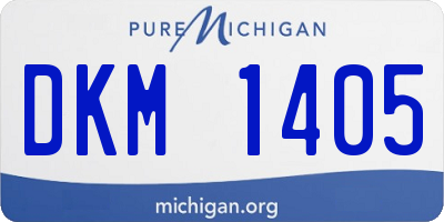 MI license plate DKM1405