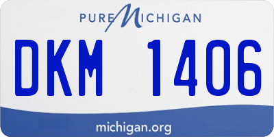 MI license plate DKM1406