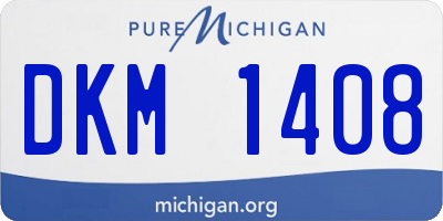 MI license plate DKM1408
