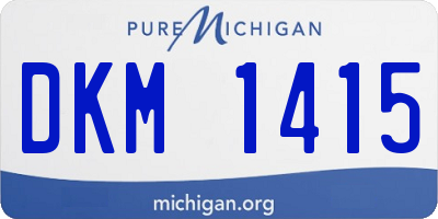 MI license plate DKM1415