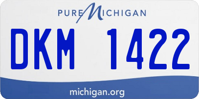 MI license plate DKM1422