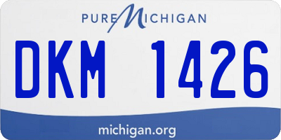 MI license plate DKM1426