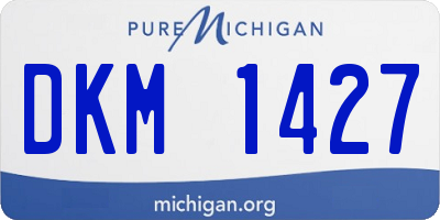 MI license plate DKM1427