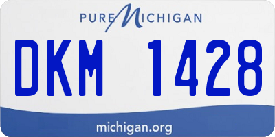 MI license plate DKM1428