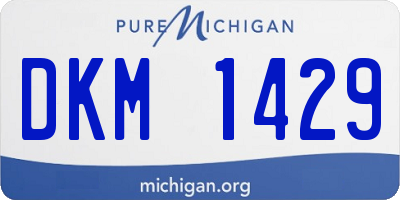 MI license plate DKM1429