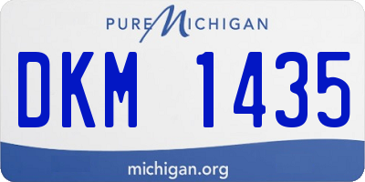 MI license plate DKM1435