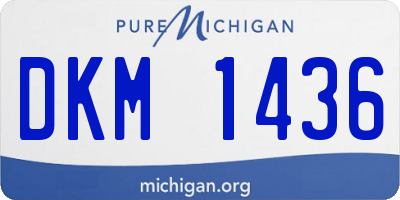 MI license plate DKM1436