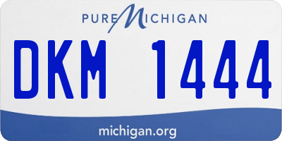 MI license plate DKM1444