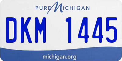 MI license plate DKM1445