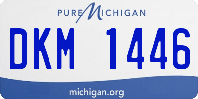 MI license plate DKM1446