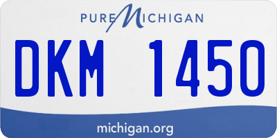 MI license plate DKM1450