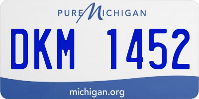 MI license plate DKM1452