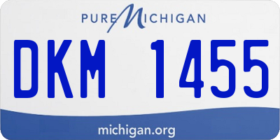 MI license plate DKM1455
