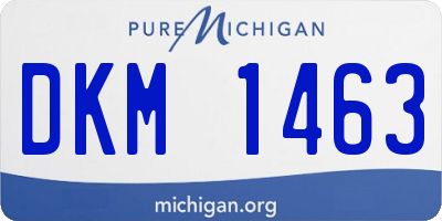 MI license plate DKM1463